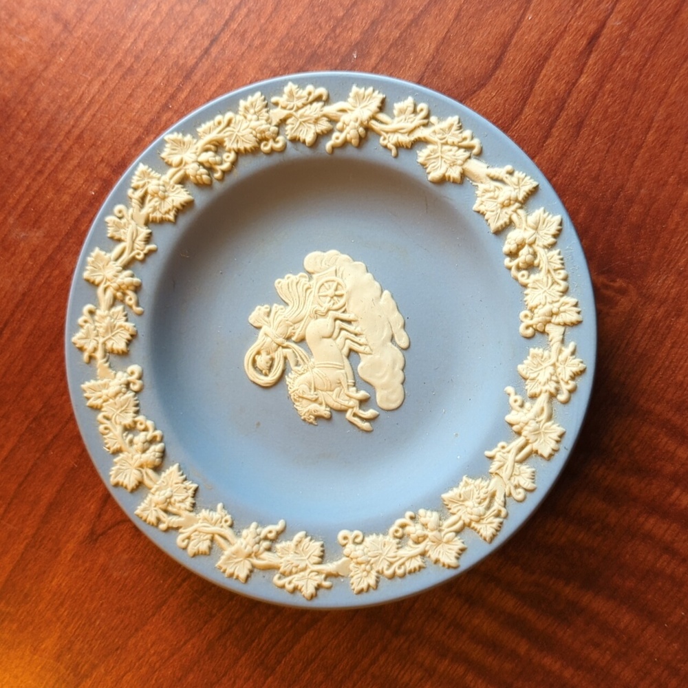 Wedgwood Blue Jasperware Chariot Plate